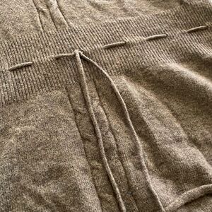 BCBG Max Azria Sleeveless V-Neck Pullover Sweater Taupe Brown Size M